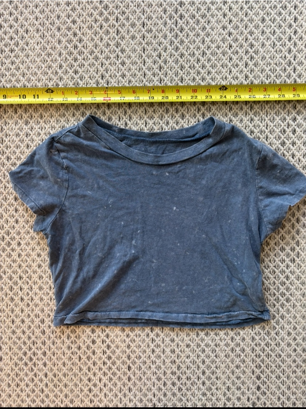 Aeropostale Cropped Tee in Faded Blue